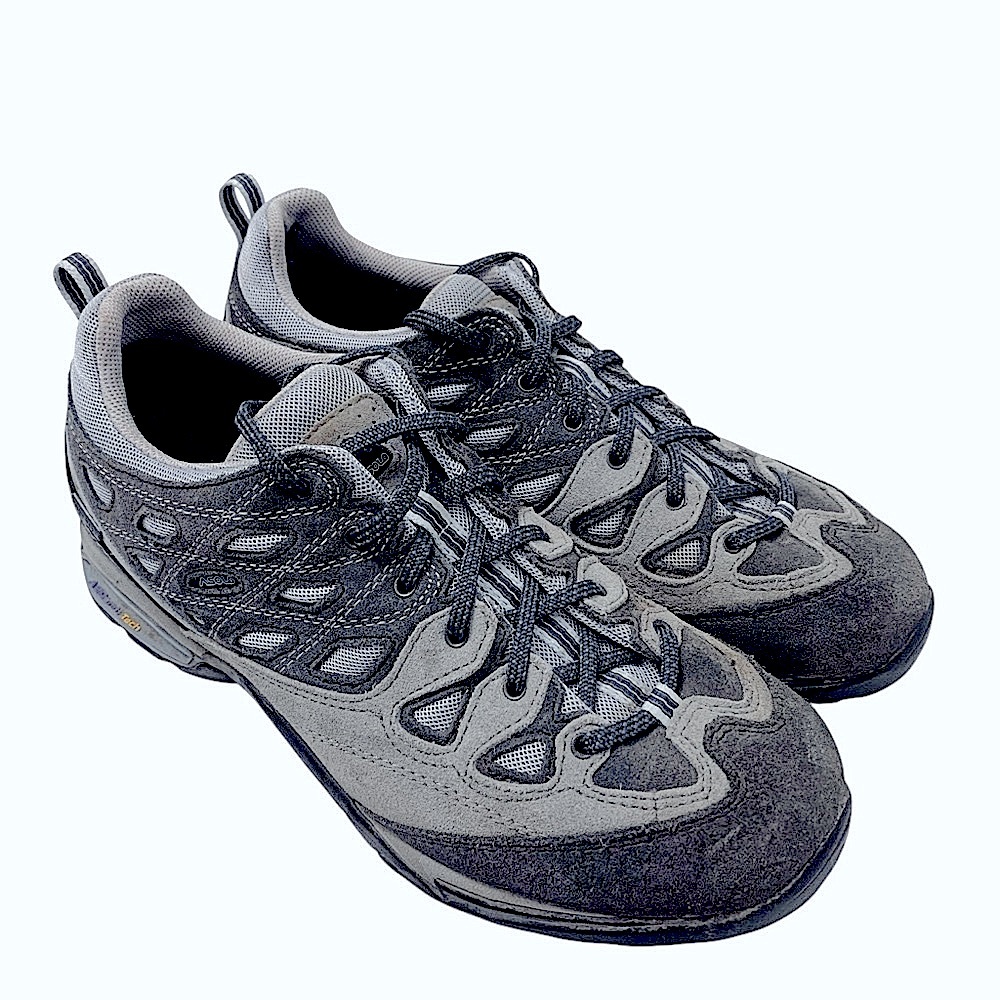 Asolo Womens Magma XCR Gore-tex  Dark Grey & Blue Cyanus Hiking Shoes Size 9.5
